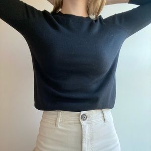 LOFT Long Sleeve Sweater | Black | Extra Small